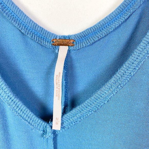 ✅Free People Moonshine Blue Mountain Relaxed Top M - Picture 5 of 12